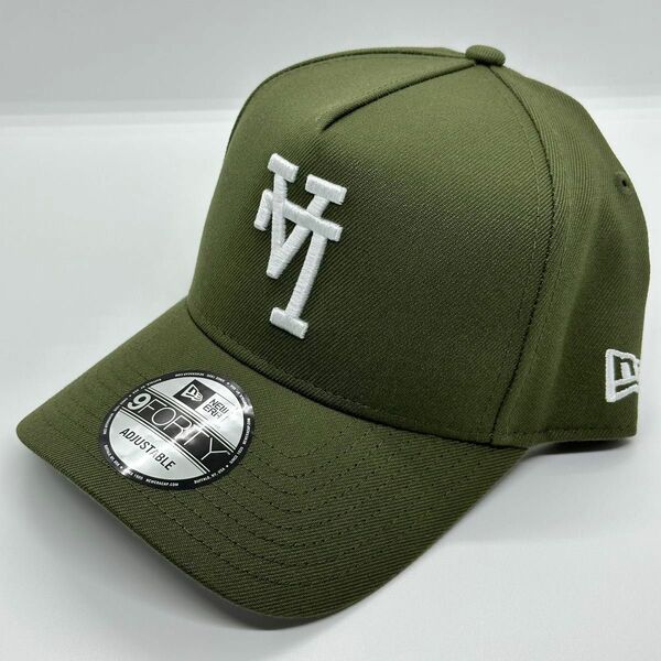 【海外限定】 NEWERA 9FORTY LosAngelesDodgers ドジャース ニューエラ キャップ カーキ 逆ロゴ ①