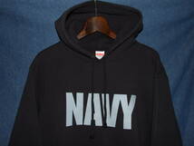 CAB CLOTHING/キャブクロージング*United Athle*NAVYパーカ*size L*ブラック*USN米海軍＊プルオーバースウェット_画像2