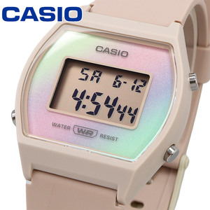 在庫処分特価！【CASIO カシオ】LW-205H-4A 新品未使用 レディース チプカシ デジタル ブルー ピンクベージュ グラデーション 女性 腕時計
