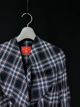 ◆Vivienne Westwood RED LABEL ヴィヴィアンウエストウッド オーブボタン ビッグカラー チェック　ジャケット サイズ42　イタリア製_画像3