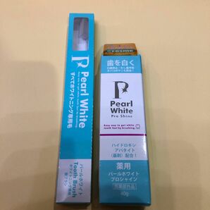 Pearl White Pro Shine 薬用パールホワイトプロシャイン40ｇ×1本＆パールホワイト ホワイトニング専用歯ブラシ