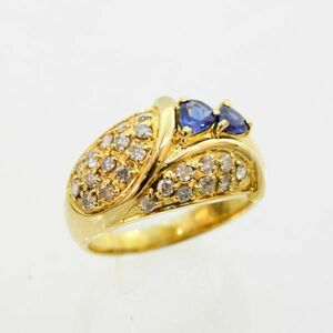 ◎中古美品◎１８金　サファイア　ダイヤ　0.47ct　リング 13号