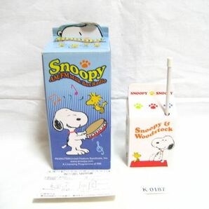 187K【ジャンク/箱入】スヌーピーSnoopy◆牛乳パック型 AM/FM ラジオ◆Milk Box Radio/Model 2092JB/PEANUTS/ウッドストックの画像1