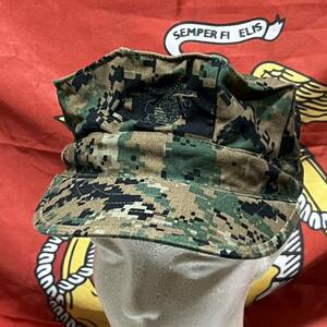 米軍 海兵隊　放出品USMC ウッドランドマーパット キャップ キャンプ アウトドア MEDIUM (INV G#34)