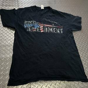 米軍放出品　沖縄　Tシャツ　 BLACK 運動　ランニング LARGE 　 (INV H#11)