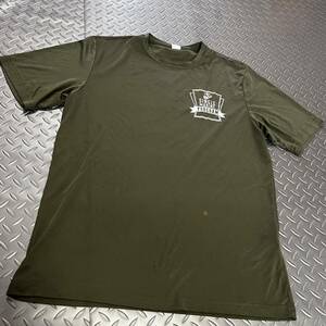 米軍放出品　沖縄　Tシャツ　MARINES キャンプシュワブ　名護 OD 運動　ランニング 　 (INV H#18)