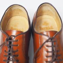 バーウィック Berwick1707 ドレスシューズ 革靴 レザー 本革 Uチップ 茶 ブラウン 11.5（約30.5cm） 希少 大きいサイズ 紳士靴 ビジネス_画像7