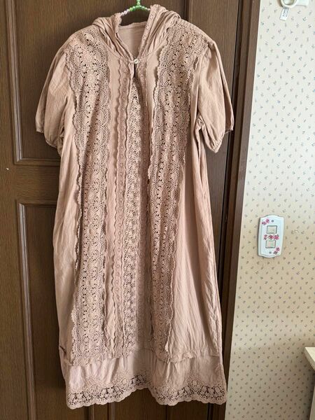 Mycloset フード付き森ガール系ワンピース