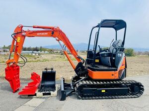 日立HITACHI●ZAXIS30U-2●倍速有り●油圧ハサミ●1528時間●3tクラス●ゴムパッド新品●ユンボ 