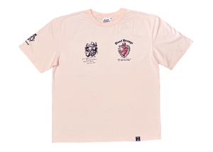 BLOOD　MESSAGE　半袖Tシャツ　PINK　44サイズ　ちょっと難あり　BLST-1100