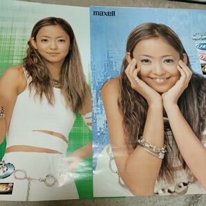 ピン穴なし安室奈美恵 マクセル maxell　オリジナル　販促宣伝用ポスターA2サイズ　2枚