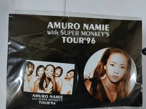  （激レア)　安室奈美恵必見貴重なコレクションアイテム１９９６年スーパーモンキーズ '96 ツアー 缶バッジ　×２ MAX