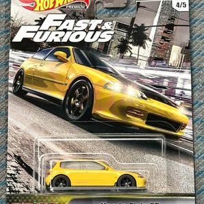 HW Hot WHeels ホットウィール FAST TUNERS FAST & FURIOUS Honda Civic ホンダ シビック EG EG6 ワイルドスピード ワイスピ イエローの画像6