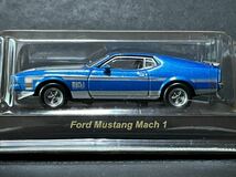 京商 1/64 USAスポーツカーミニカーコレクション FORD MUSTANG MACH1 フォード マスタング マッハ1 ブルー_画像1