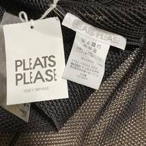 【新品】イッセイミヤケ プリーツプリーズ PLEATS PLEASE ボレロ メッシュ カーディガン 送料無料_画像3