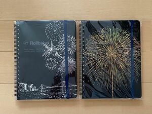 ロルバーン 花火 大輪　夜景　2冊セット　ポケット付メモ　