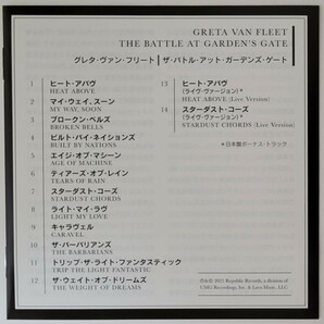 GRETA VAN FLEET CD 3枚 FROM THE FIRES ANTHEM OF THE PEACEFUL ARMY THE BATTLE AT GARDENS GATE グレタ・ヴァン・フリート 1st 2nd 帯付の画像8