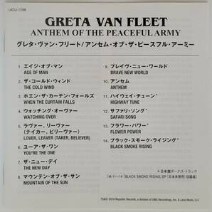 GRETA VAN FLEET CD 3枚 FROM THE FIRES ANTHEM OF THE PEACEFUL ARMY THE BATTLE AT GARDENS GATE グレタ・ヴァン・フリート 1st 2nd 帯付の画像5