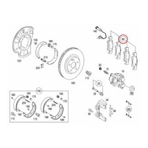 BOSCH製 QuietCast ベンツ W211 W212 リア プレミアム ブレーキパッド 左右0004230230 0034205120 E240E250E280E300E320E350E400E500E550_画像2