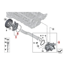 BMW MINI R60R61 Cooper CooperS ALL4 JCW One ウォーターポンプ＆サーモスタット＆ウォーターホース 11517648827 11537647751 11537589713_画像2