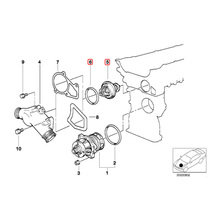 Vernet製 BMW E32 730i 735i 735iL サーモスタット 80℃ 開弁式 11231265085 11531265085 11531466173 11531710953 11531713040_画像2