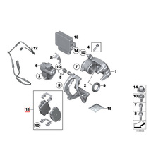 Brembo製 BMW F10 F11 523d 523i 528i 535i ActiveHybrid5 リア ブレーキパッド 左右 34212449289 34216796741 34216862202 34216885451_画像2