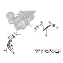 BMW F07 F10 F11 F32 F36 523i 528i 420i 428i ターボチャージャー オイルフィードホース N20 11428626652 11427588933_画像2