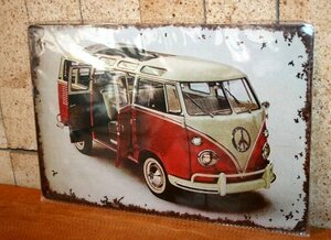 新品！アメリカ　ブリキプレート（　Volkswagen Bus　）