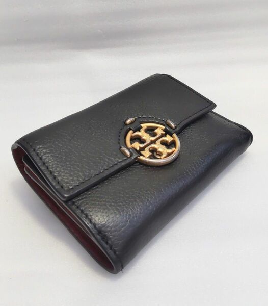 Tory Burch トリーバーチ 財布 三つ折り財布 ブラック レッド