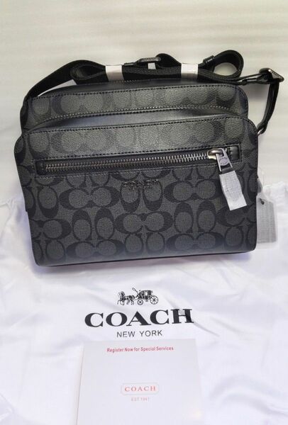 新品 未使用 COACH コーチ ショルダーバッグ シグネチャー ブラック