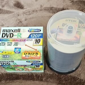  maxell　TDK DVD-R　10枚＋92枚 