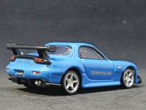 ◆トミカプレミアム(1/61)◆マツダ・RX-7(FD3S/青&黒/RE雨宮)◆箱なし/ルース/小傷有★夢屋TP035★_画像2