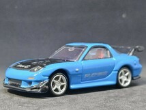 ◆トミカプレミアム(1/61)◆マツダ・RX-7(FD3S/青&黒/RE雨宮)◆箱なし/ルース/小傷有★夢屋TP035★_画像1