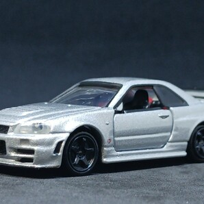 ◆トミカプレミアム(1/62)◆ニスモ・R34GT-R・Zチューン(銀)◆箱なし/ルース/ほぼ美品★夢屋TP059★の画像1