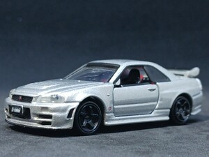 ◆トミカプレミアム(1/62)◆ニスモ・R34GT-R・Zチューン(銀)◆箱なし/ルース/ほぼ美品★夢屋TP059★