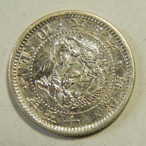 Meiji 35 year 1902 year dragon 10 sen silver coin 1 sheets 2.58g ratio -ply 10.0 35-1