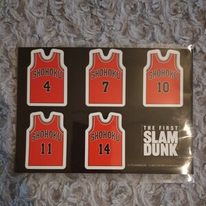 湘北 ユニフォーム型 ステッカー ☆ THE FIRST SLAM DUNK DVD BOX 早期予約特典 非売品 ☆ 三井寿 宮城リョータ 流川楓 桜木花道 赤木剛憲