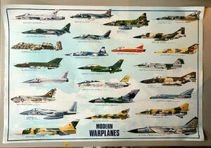 MODERN WARPLANES 世界の戦闘機　　一覧　年代物　ポスター　