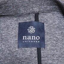 【美品/Lサイズ】ナノユニバース nano universe アンコンジャケット テーラード ストレッチ パイピング グレー カジュアル コットン メンズ_画像9