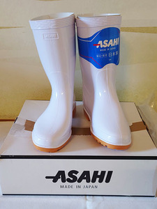 新品　ASAHI　白長靴　クリーンセーフ　KG32431　25.0㎝