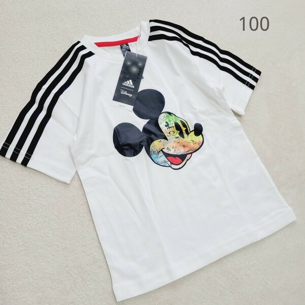 ＊新品＊アディダス×ディズニー　ミッキーTシャツ＊100サイズ 白　半袖 Tシャツ　adidas Disney 男女兼用