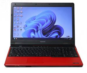 * Toshiba Satellite B552/G SSD256GB core i3 memory 6GB Windows11 15.6 -inch office2021 * red operation excellent tube 5664