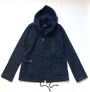  X-girl X-GIRL with a hood military blouson coat jacket xgbeams dark blue navy 