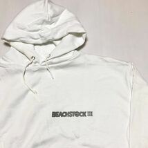 ◎90's BEACHSTOCK フェスパーカー size:XL ホワイト ビンテージ JERZEES USA /ロザンゼルス　デッドストック　バンド　ROCK MUSIC_画像5