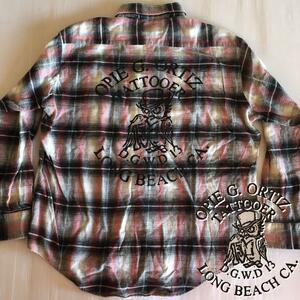 ◎ロングビーチダブオールスターズ【Opie Ortiz】長袖ネルシャツ　80s Vintageボディー／XL・ USA・WINDSOR SHIRT チェック柄 Sublime　２