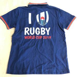 ★WORLD CUP RUGBY 2019 ラグビーシャツ　サイズ：XL　カラー：ブルー系 　ユーズド 状態良好！ ラグビーワールドカップ