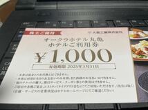 オークラホテル丸亀 ホテルご利用券 4000円分　有効期限 2025年３月31日　【送料無料】_画像2