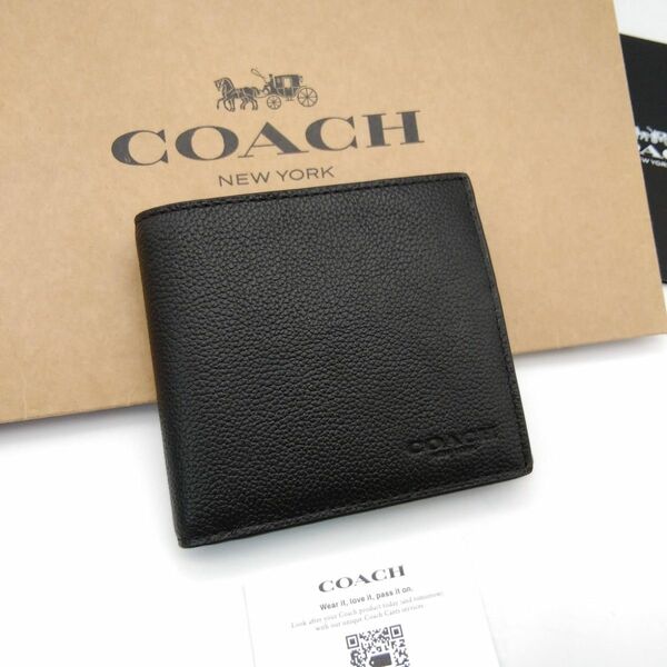 新作　新品　COACH　折り財布　人気の小銭入れ付き