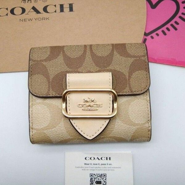 新作　新品　COACH　折り財布　スモールモーガンウォレット