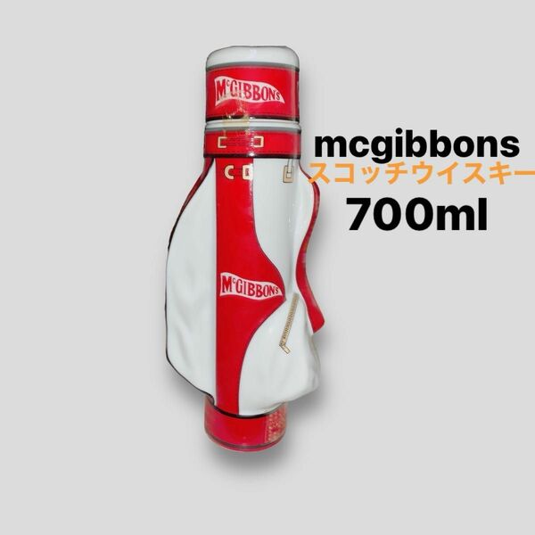 マックギボンズ　mcgibbons スコッチ　ウイスキー　ウィスキー　700ml 43度　古酒　未開栓　ゴルフバッグ型　陶器ボトル